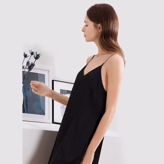 16mm 19mm 22mm Solid Color Sexy Silk Nightdress Custom 100% Silk Slip