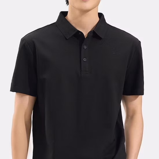 Mens Work Office Long Sleeve Polo Shirts